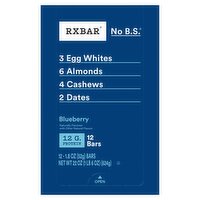 RXBAR No B.S. Blueberry Protein Bar, 1.8 oz, 12 count