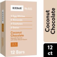 RXBAR No B.S. Coconut Chocolate Protein Bars, 1.8 oz, 12 count