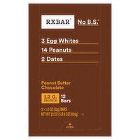 RXBAR No B.S. Peanut Butter Chocolate Protein Bars, 1.8 oz, 12 count