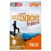 LonoLife Savory Chicken Bone Broth, .56 oz, 4 count