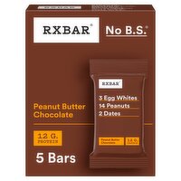 RXBAR No B.S. Peanut Butter Chocolate Protein Bars, 1.8 oz, 5 count