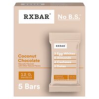 RXBAR NO B.S. Coconut Chocolate Protein Bars, 1.8 oz, 5 count