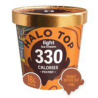 Halo Top Peanut Butter Cup Light Ice Cream, 1 pint