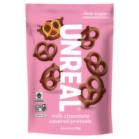 Unreal Milk Chocolate Covered Pretzels, 3.5 oz