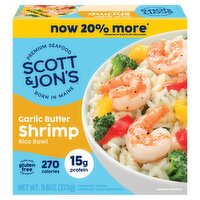 Scott & Jon's Garlic Butter Shrimp Rice Bowl, 9.6 oz, 8 Ounce