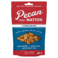 Pecan Nation Cinnamon Healthy Snacking Pecans, 4 oz