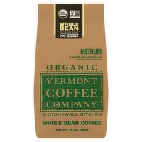 Stonewall Kitchen Vermont Coffee Company Organic Medium Whole Bean Coffee, 16 oz