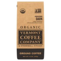 Stonewall Kitchen Vermont Coffee Company Organic Dark Ground Coffee, 12 oz