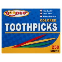 GoodCo! Colored Toothpicks, 250 count, 250 Each