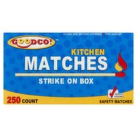 GoodCo! Kitchen Matches, 250 count, 3 pack, 750 Each