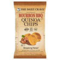 The Daily Crave Breaking News Bourbon BBQ Flavored Quinoa Chips, 4.25 oz