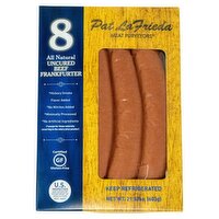 Pat La Frieda Meat Purveyors All Natural Uncured Beef Frankfurter, 8 count, 21.33 oz