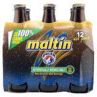Maltín Polar Authentically Brewed Non-Alcoholic Malt Beverage, 6 count, 12 oz