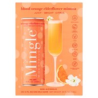 Mingle Blood Orange Elderflower Mimosa Mocktails, 12 fl oz, 4 count