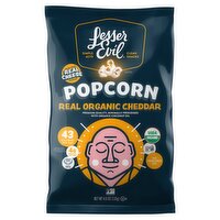 Lesser Evil Real Organic Cheddar Popcorn, 4.6 oz