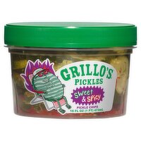 Grillo's Pickles Sweet & Spicy Pickle Chips, 16 fl oz