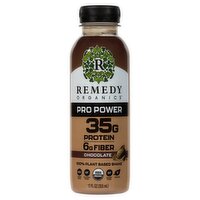 Remedy Organics Pro Power Chocolate 100% Plant Based Shake, 12 fl oz