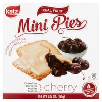 Katz Cherry Mini Pies, 4 count, 5.5 oz, 5.5 Ounce