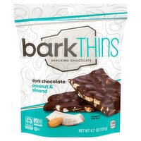 barkTHINS Dark Chocolate Coconut & Almond Snacking Chocolate, 4.7 oz