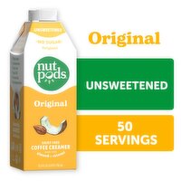 nutpods Original Unsweetened Almond + Coconut Dairy-Free Coffee Creamer, 25.4 fl oz