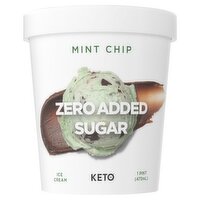 Keto Pint Mint Chip Zero Added Sugar Ice Cream, 1 pint