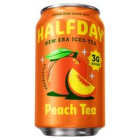 Halfday Peach Prebiotic Iced Tea, 12 fl oz