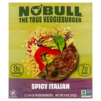 NoBull Spicy Italian Veggieburgers, 1/4 lb, 2 count