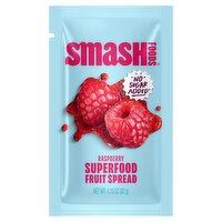 Smash Foods Raspberry No Sugar Added Superfood Fruit Spread, 1.15 oz