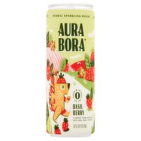 Aura Bora Basil Berry Herbal Sparkling Water, 12 fl oz