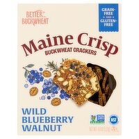 Better with Buckwheat Wild Blueberry Walnut Maine Crisp Buckwheat Crackers, 4.0 oz