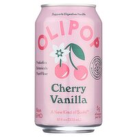 Olipop Cherry Vanilla Soda, 12 fl oz