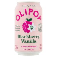 Olipop Blackberry Vanilla Soda, 12 fl oz