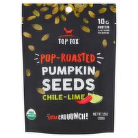 Top Fox Pop Roasted Chile Lime Pumpkin Seeds, 3.5 oz, 3.5 Ounce