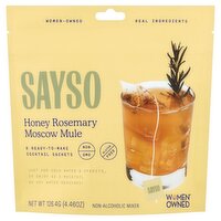 Sayso Honey Rosemary Moscow Mule Non-Alcoholic Mixer, 8 count, 4.46 oz