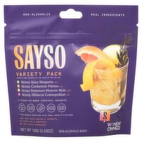Sayso Non-Alcoholic Mixer Variety Pack, 8 count, 4.59 oz