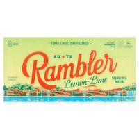 Rambler Lemon-Lime Sparkling Water, 12 fl oz, 8 count