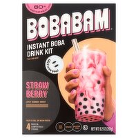 Bobabam Bobabam Strawberry Instant Boba Drink Kit, 4 count, 9.2 oz, 9.2 Ounce 