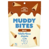 Muddy Bites Milk Waffle Cone Snacks, 2.33 oz