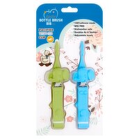 Baby Bottle Brush Bib Co. Pacifier Teether Clip, 2 Each