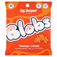 Blobs Orange - Peach Gummy Candy, 1.8 oz