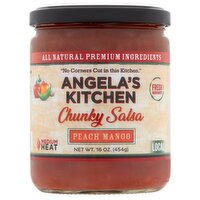 Angela's Kitchen Peach Mango Chunky Salsa, 16 oz