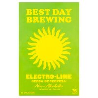 Best Day Brewing Electro-Lime Non-Alcoholic Brew, 6 count, 12 fl oz