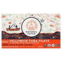 Natural Catch Yellowfin Tuna Filets in Organic Extra Virgin Olive Oil, 4.4 oz