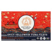 Natural Catch Spicy Yellowfin Tuna Filets, 4.4 oz