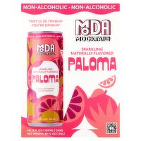 MODA Mocktails Sparkling Naturally Flavored Paloma, 12 fl oz, 4 count