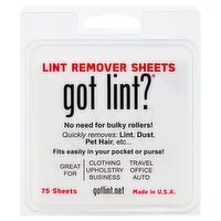 got lint? Lint Remover Sheets, 75 count