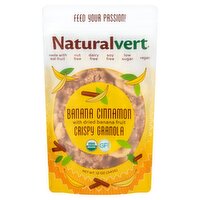 Naturalvert Banana Cinnamon with Dried Banana Fruit Crispy Granola, 12 oz