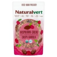 Naturalvert Raspberry Cacao Organic Red Berries & Dark Chocolate Crispy Granola, 12 oz