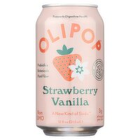 Olipop Strawberry Vanilla Soda, 12 fl oz, 12 Fluid ounce