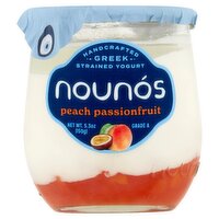 Nounós Peach Passionfruit Handcrafted Greek Strained Yogurt, 5.3 oz